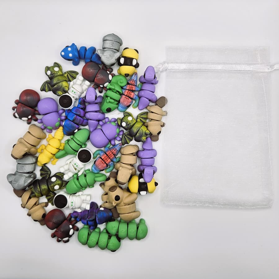 Små 3D-printade figurer